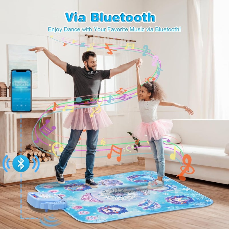 Surelect Store Dance Mat for 3-12 Year Old Girls, Frozen Toys Electronic Dance Pad with 8 Button & Wireless Bluetooth, Music Game Birthday for Kids Ages 3 4 5 6 7 8 9 10+ - Image 4